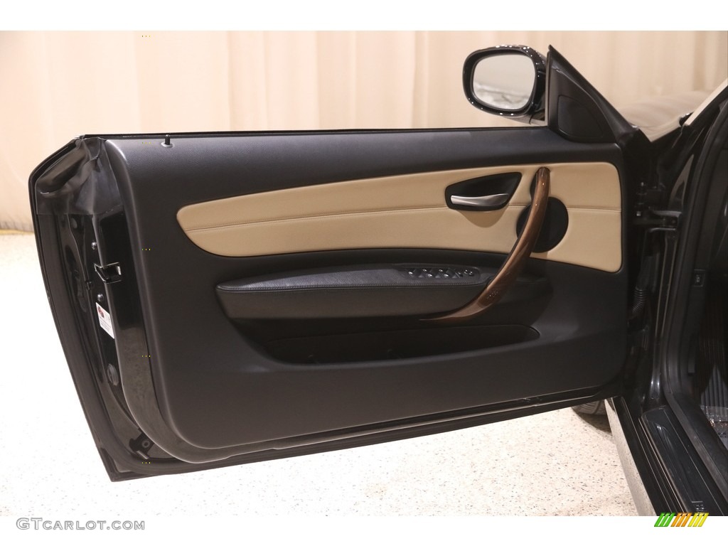 2013 BMW 1 Series 128i Convertible Savanna Beige Door Panel Photo #145972550