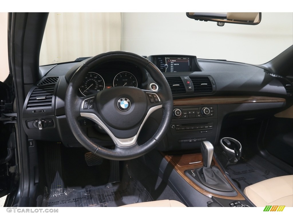 2013 BMW 1 Series 128i Convertible Savanna Beige Dashboard Photo #145972595