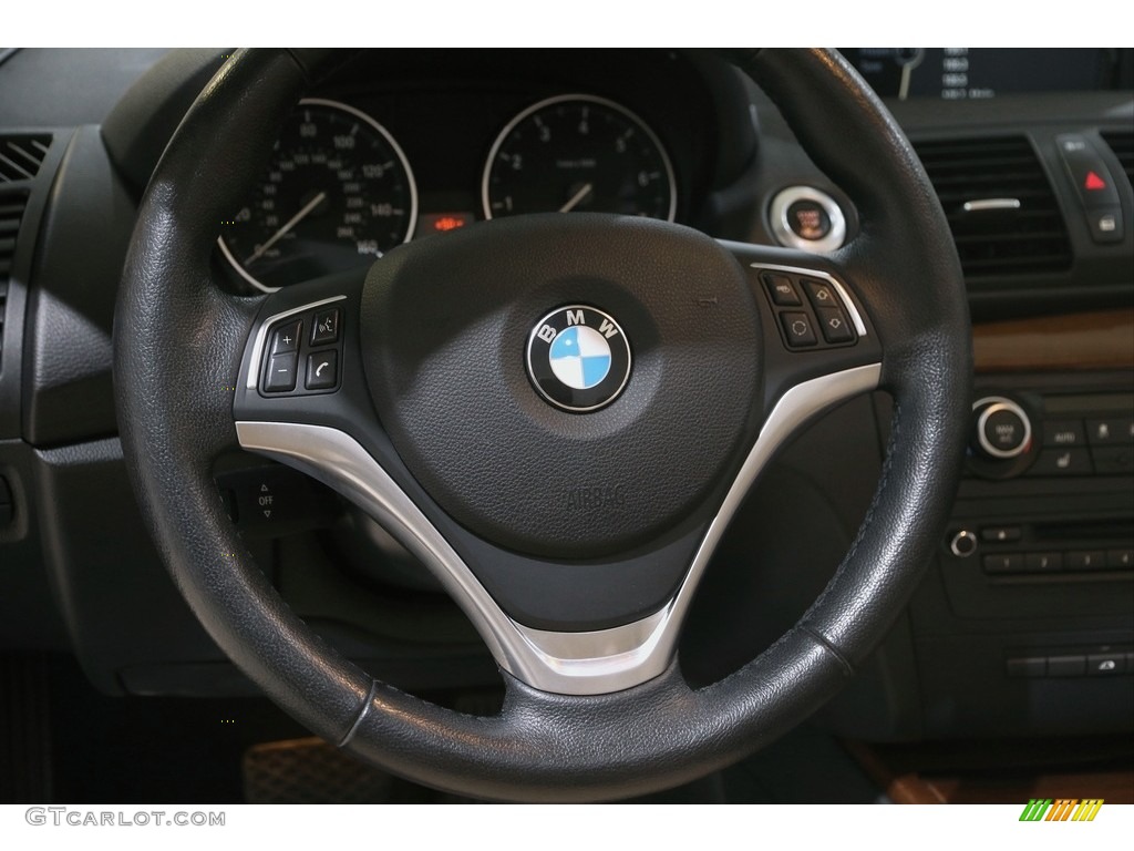 2013 BMW 1 Series 128i Convertible Savanna Beige Steering Wheel Photo #145972616
