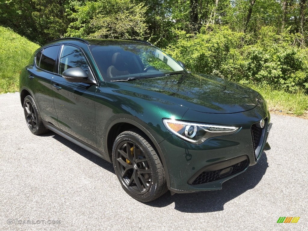 2020 Stelvio AWD - Verde Visconti Metallic / Black/Chocolate photo #4