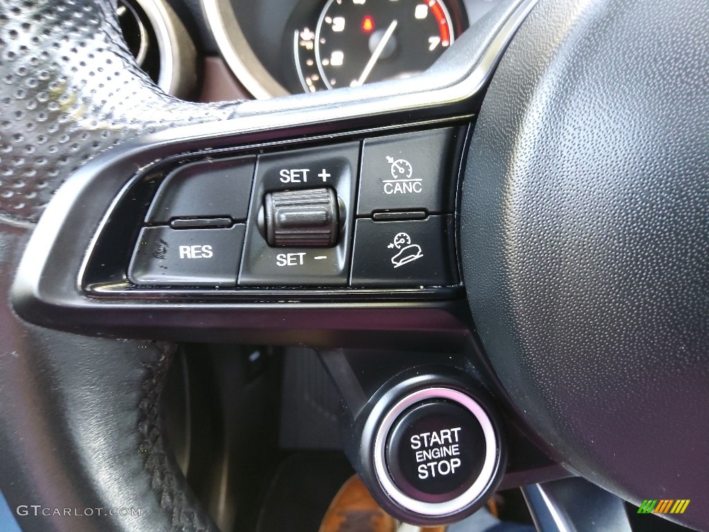 2020 Alfa Romeo Stelvio AWD Black/Chocolate Steering Wheel Photo #145973783