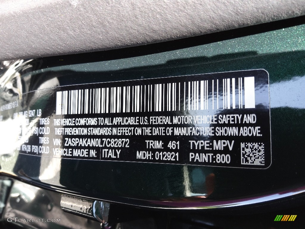 2020 Alfa Romeo Stelvio AWD Color Code Photos