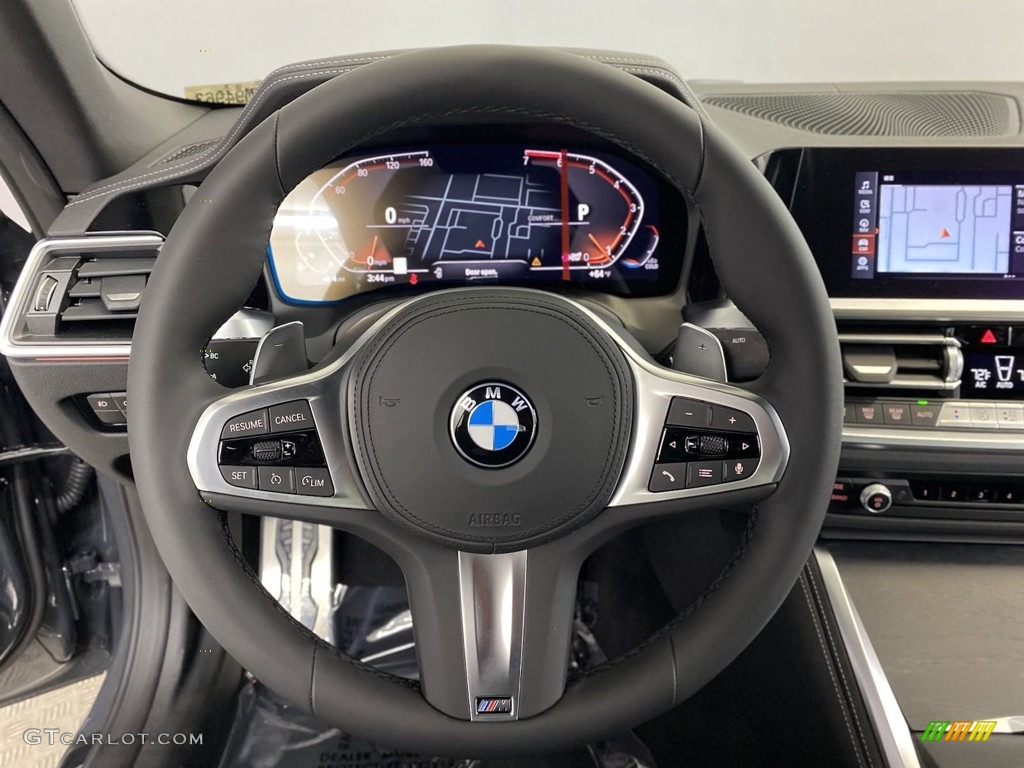 2023 BMW 4 Series 430i Convertible Black Steering Wheel Photo #145974749