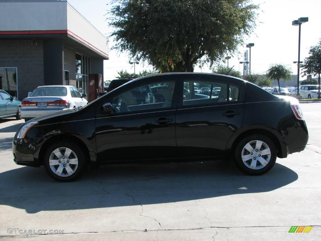 2007 Sentra 2.0 - Super Black / Beige photo #4