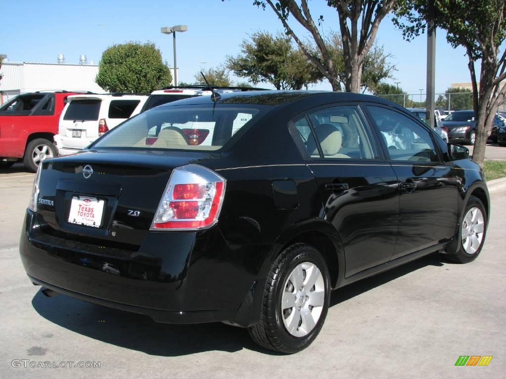 2007 Sentra 2.0 - Super Black / Beige photo #6