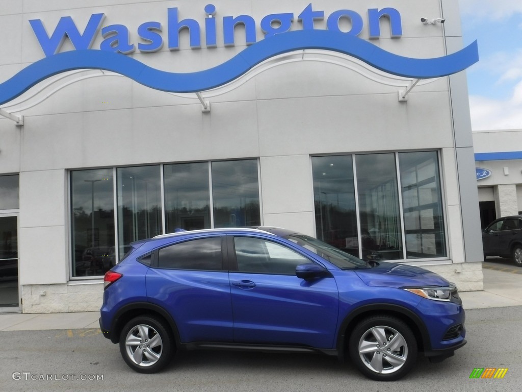 2020 HR-V EX AWD - Aegean Blue Metallic / Black photo #2