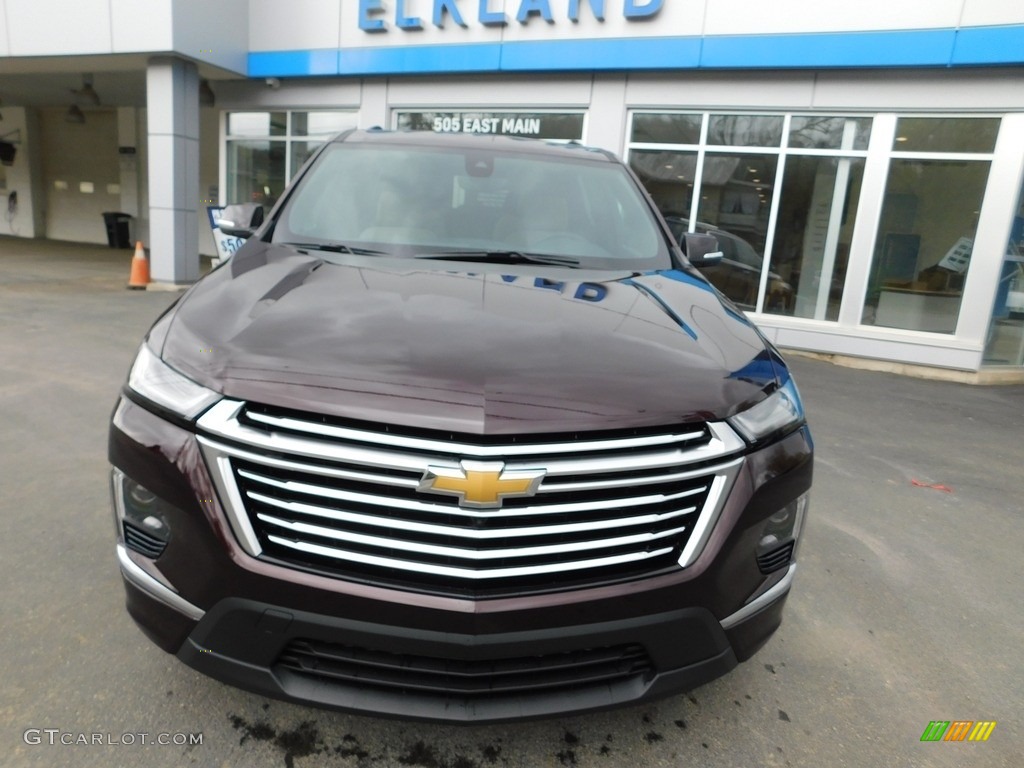 2023 Traverse Premier - Black Cherry Metallic / Jet Black/Maple Sugar photo #3