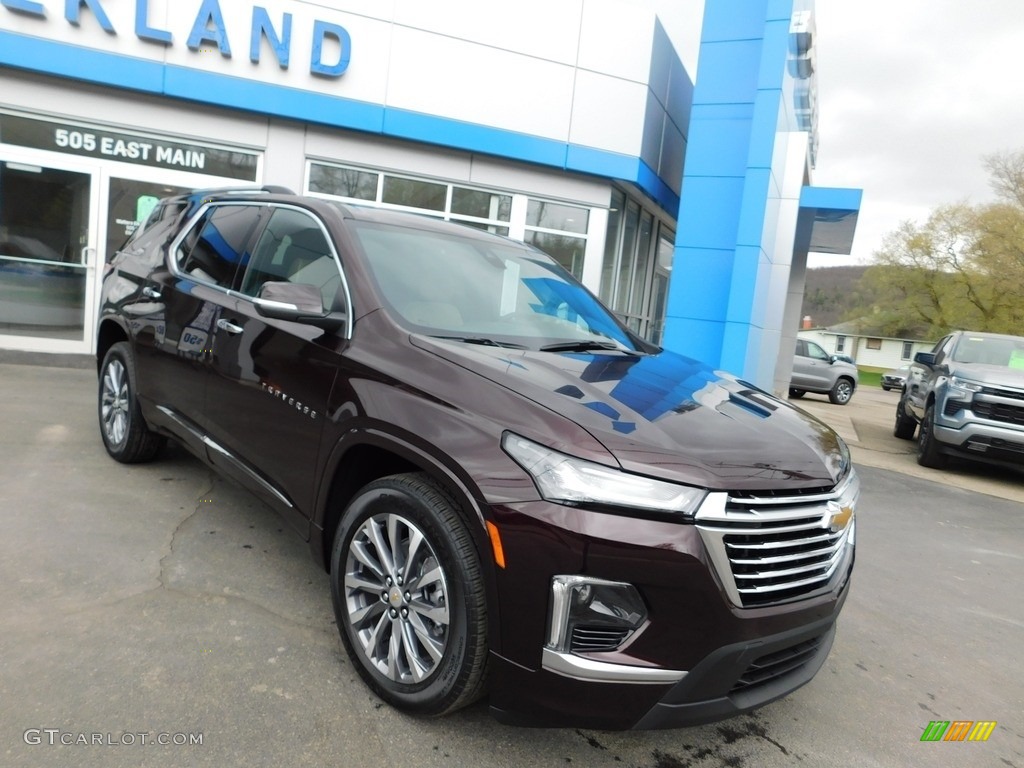 2023 Traverse Premier - Black Cherry Metallic / Jet Black/Maple Sugar photo #4