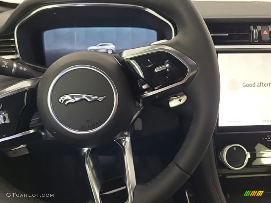 2023 Jaguar F-PACE P250 S Ebony/Ebony Steering Wheel Photo #145978662