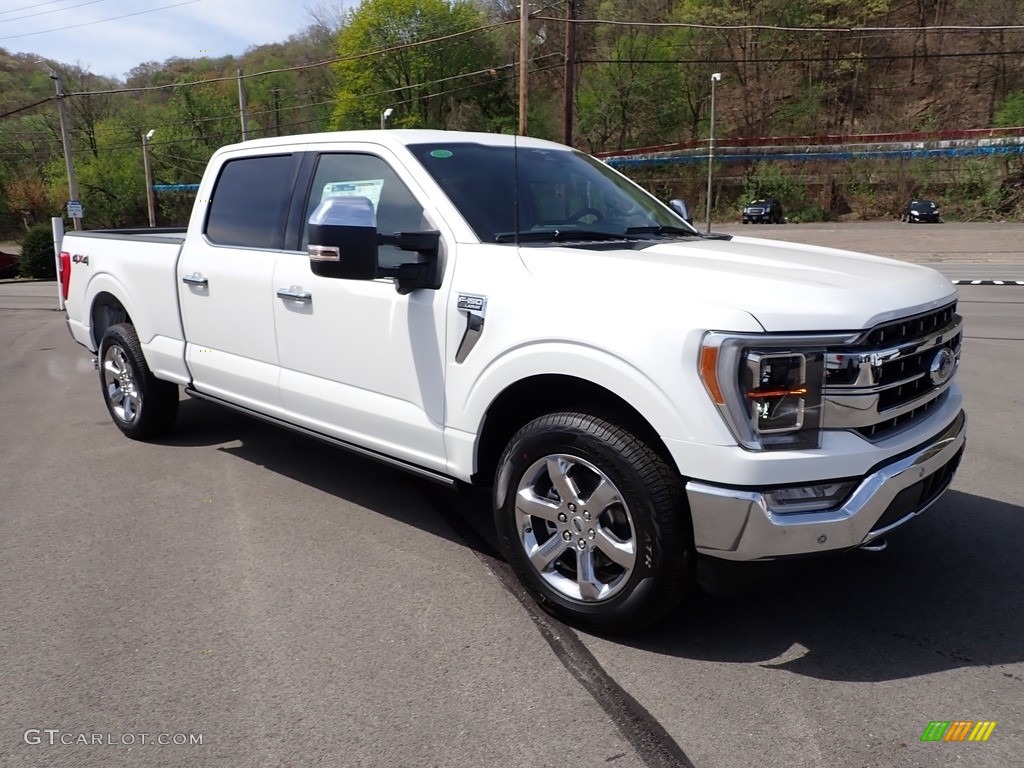 Star White Metallic Tri-Coat 2023 Ford F150 Lariat SuperCrew 4x4 Exterior Photo #145979394