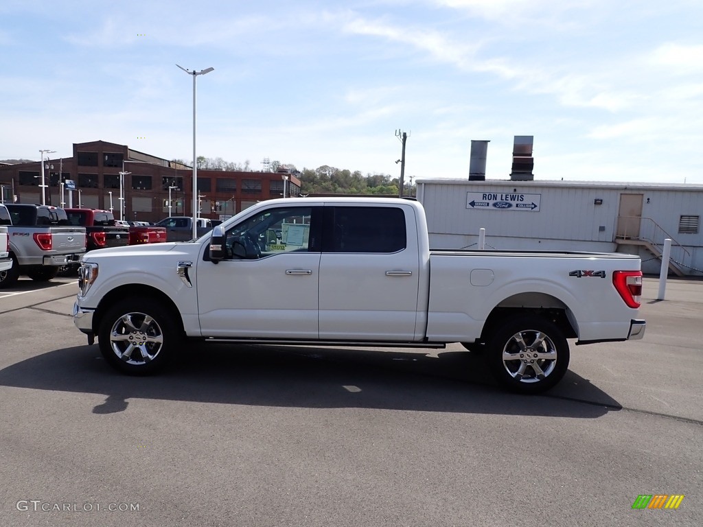 2023 F150 Lariat SuperCrew 4x4 - Star White Metallic Tri-Coat / Black photo #5