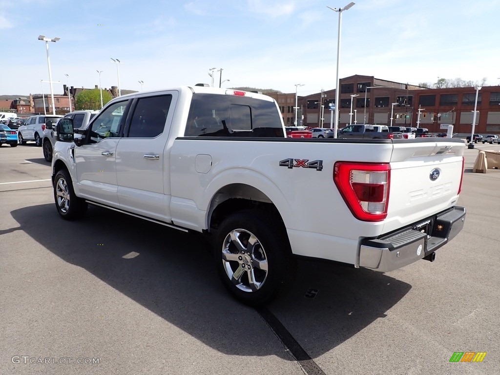 2023 F150 Lariat SuperCrew 4x4 - Star White Metallic Tri-Coat / Black photo #6