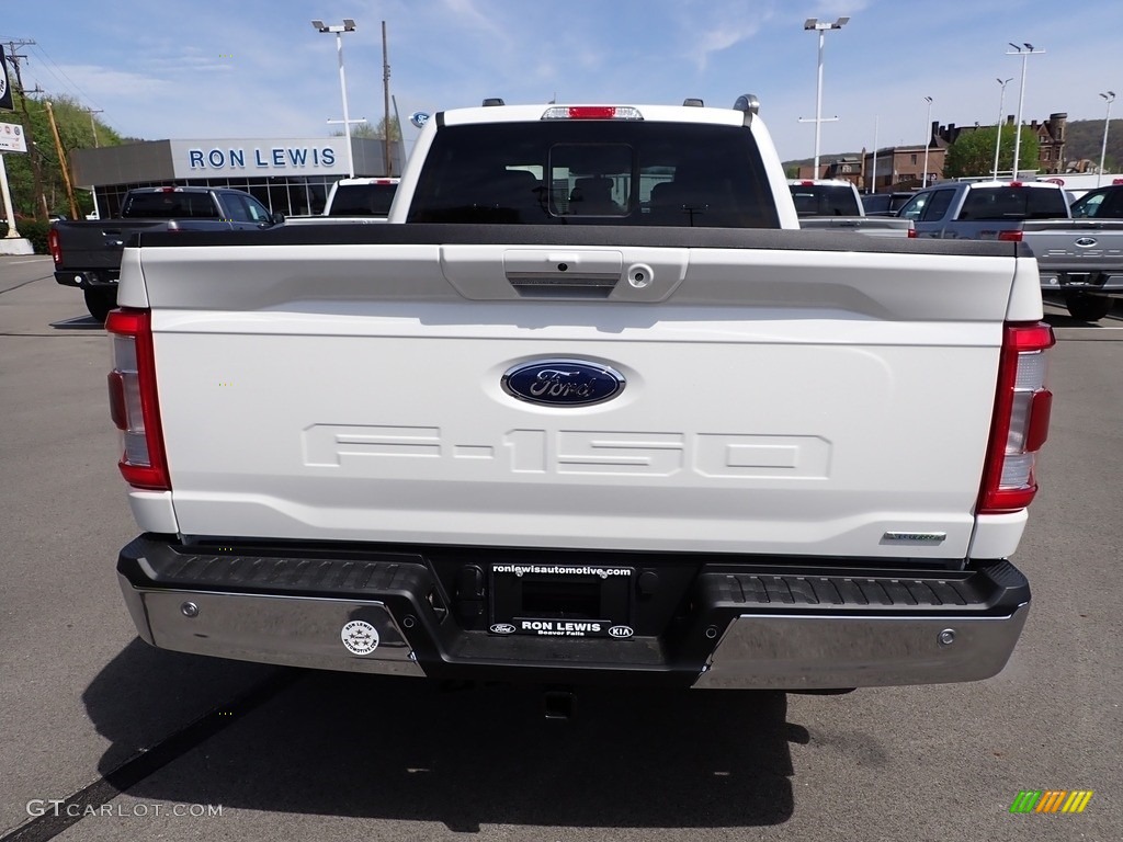 2023 F150 Lariat SuperCrew 4x4 - Star White Metallic Tri-Coat / Black photo #7