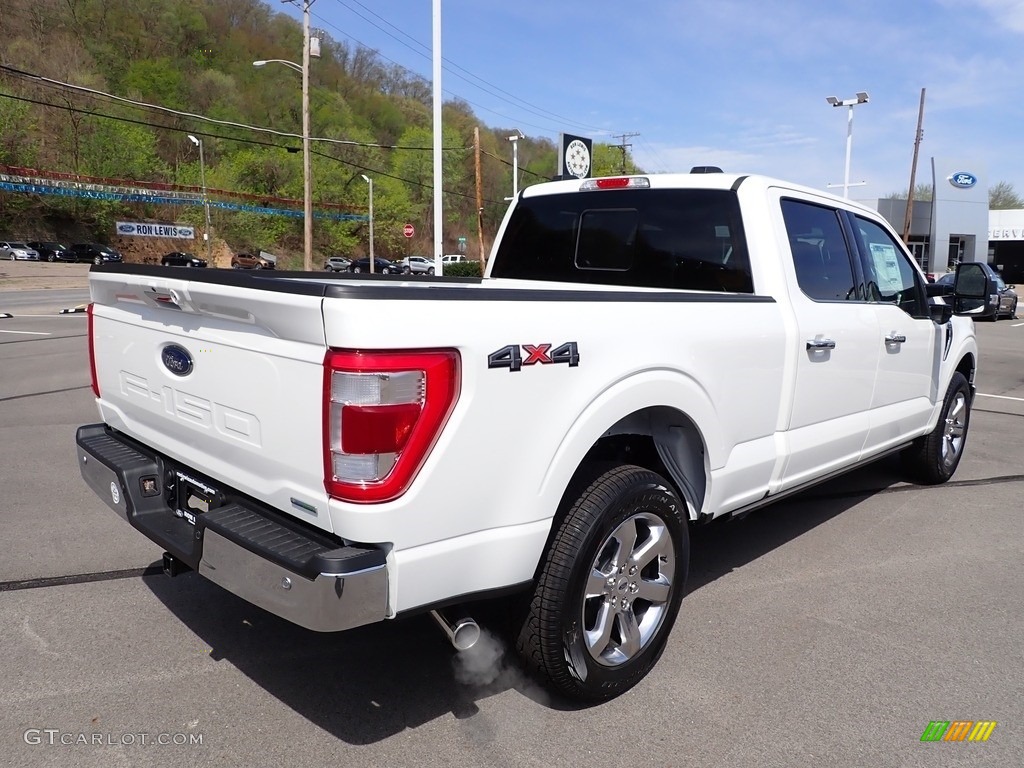 2023 F150 Lariat SuperCrew 4x4 - Star White Metallic Tri-Coat / Black photo #8
