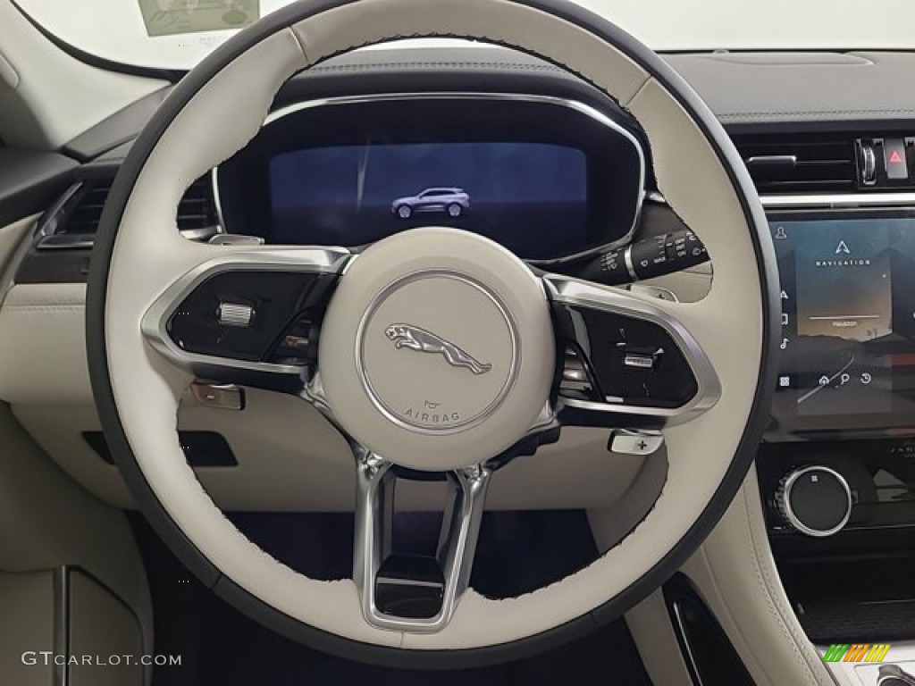 2023 Jaguar F-PACE P250 S Lt Oyster/Ebony Steering Wheel Photo #145979673