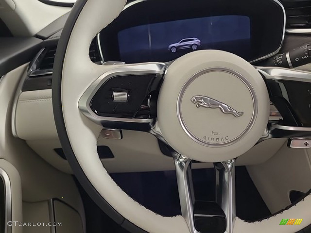 2023 Jaguar F-PACE P250 S Lt Oyster/Ebony Steering Wheel Photo #145979694