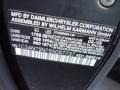 Info Tag of 2005 Crossfire SRT-6 Roadster