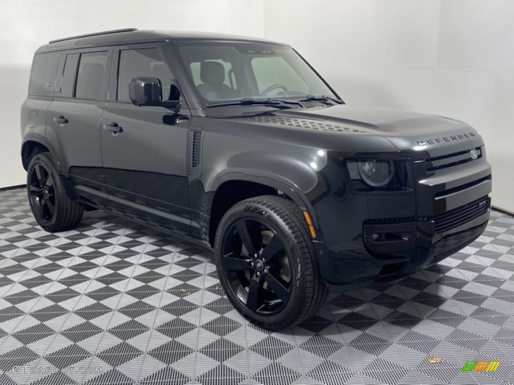 Santorini Black Metallic 2023 Land Rover Defender 110 X-Dynamic SE Exterior Photo #145980943