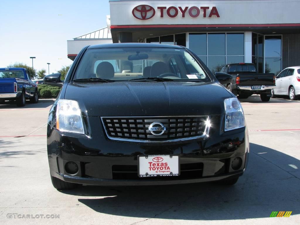 2007 Sentra 2.0 - Super Black / Beige photo #2