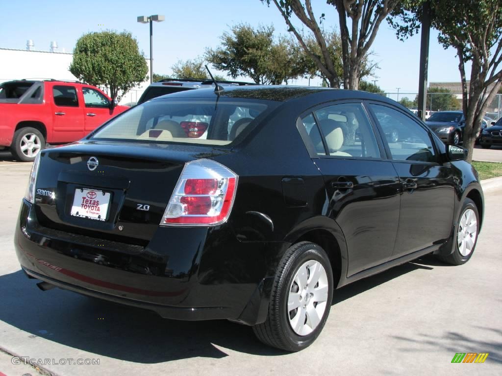 2007 Sentra 2.0 - Super Black / Beige photo #6