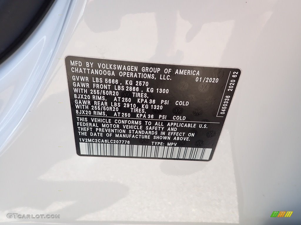 2020 Atlas Cross Sport SEL 4Motion - Pure White / Beige photo #20