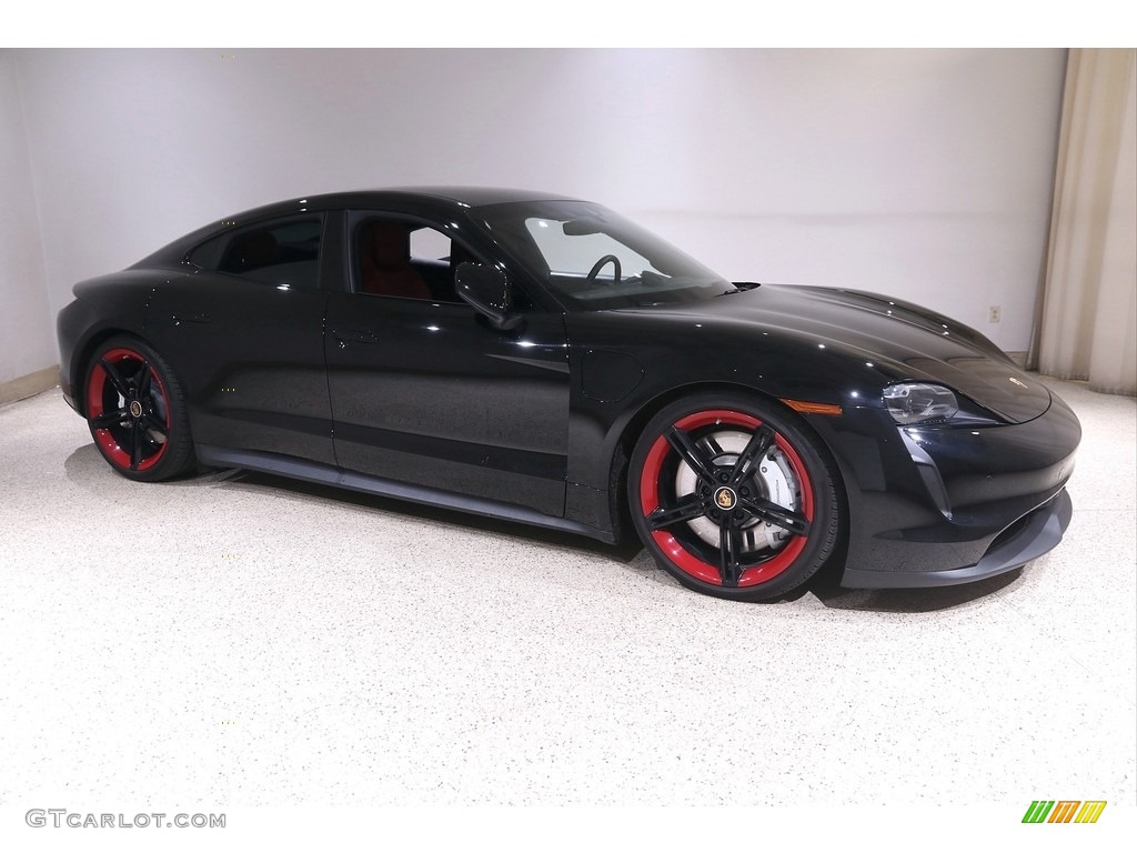 Black 2021 Porsche Taycan 4S Sedan Exterior Photo #145984120