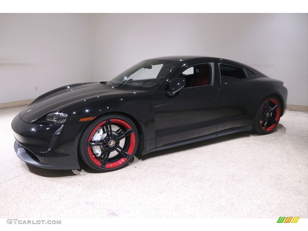 Black 2021 Porsche Taycan 4S Sedan Exterior Photo #145984149