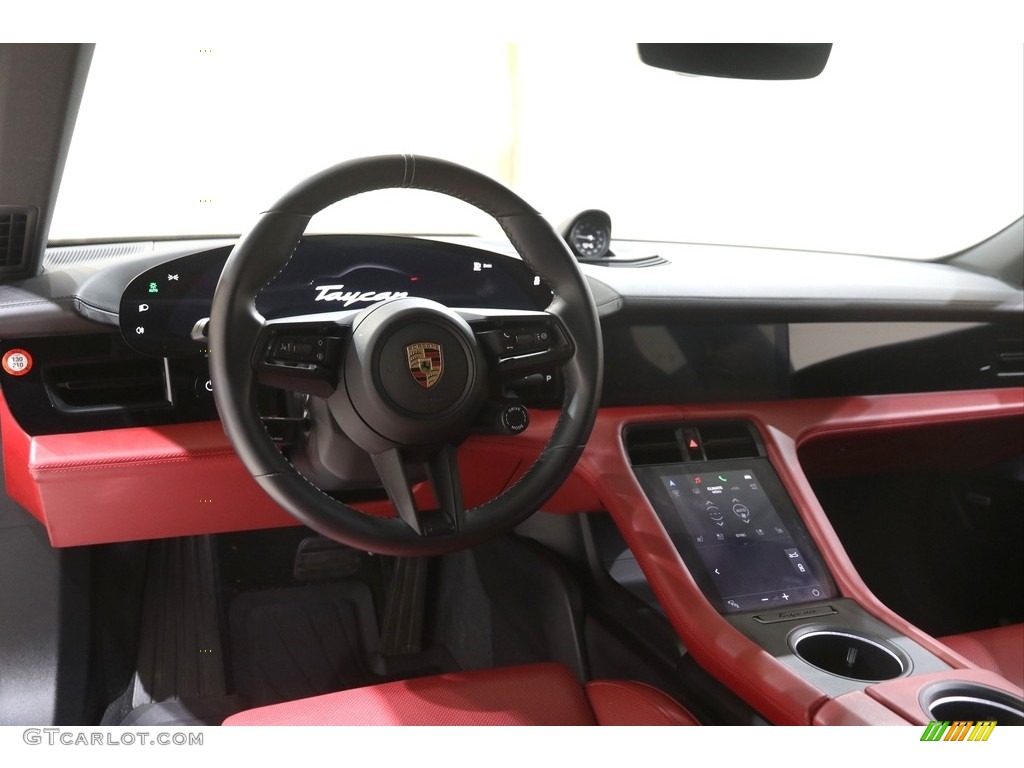 2021 Porsche Taycan 4S Sedan Basalt Black Dashboard Photo #145984228