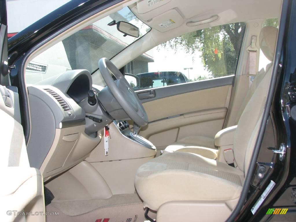 2007 Sentra 2.0 - Super Black / Beige photo #8