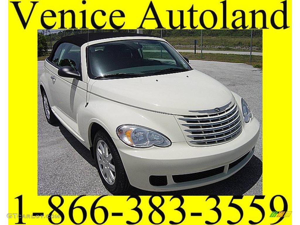 2007 PT Cruiser Convertible - Cool Vanilla White / Pastel Slate Gray photo #1