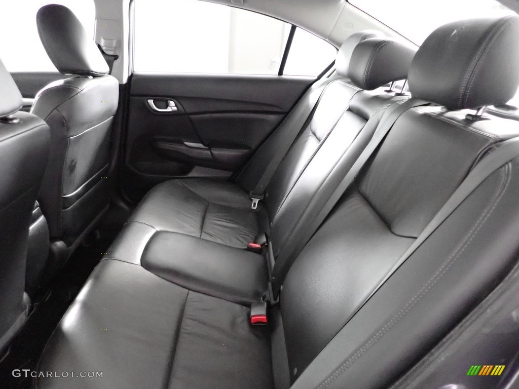 Black Interior 2014 Honda Civic EX-L Sedan Photo #145985029