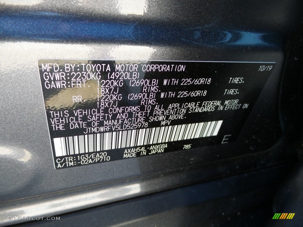 2020 RAV4 Limited AWD - Magnetic Gray Metallic / Black photo #27