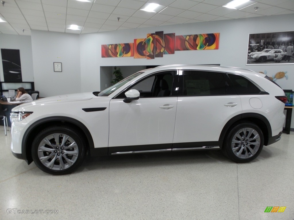 Rhodium White Premium 2024 Mazda CX-90 Turbo S AWD Exterior Photo #145988965