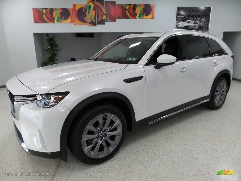 Rhodium White Premium 2024 Mazda CX-90 Turbo S AWD Exterior Photo #145988983