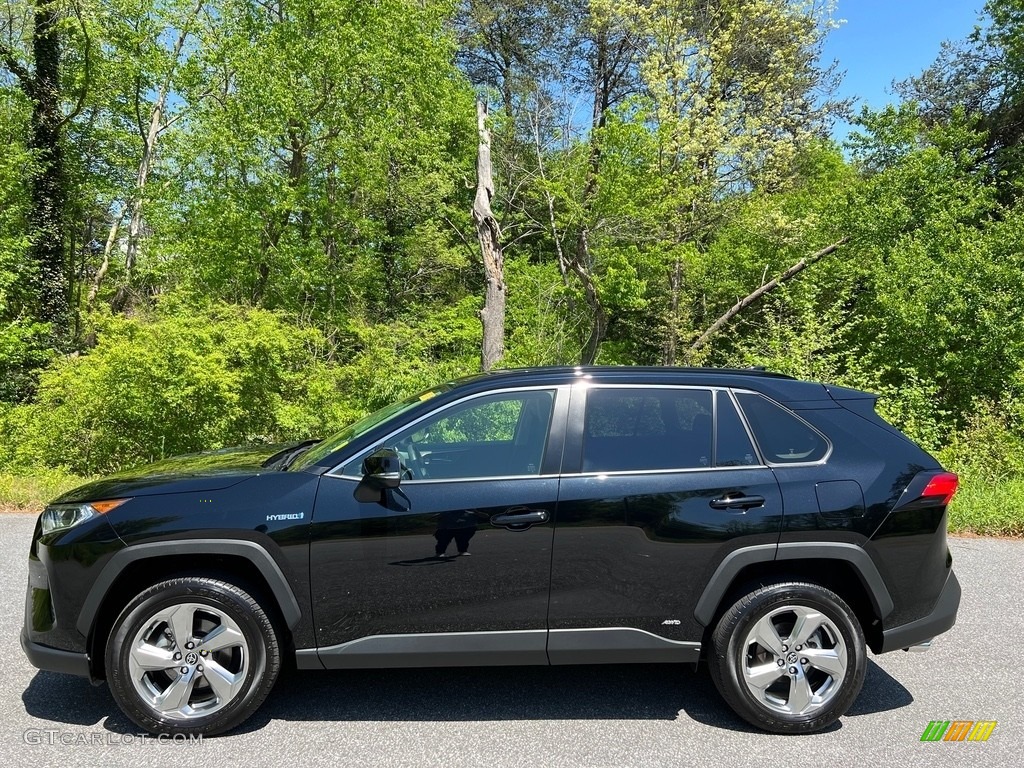 2021 RAV4 XLE AWD Hybrid - Midnight Black Metallic / Black photo #1