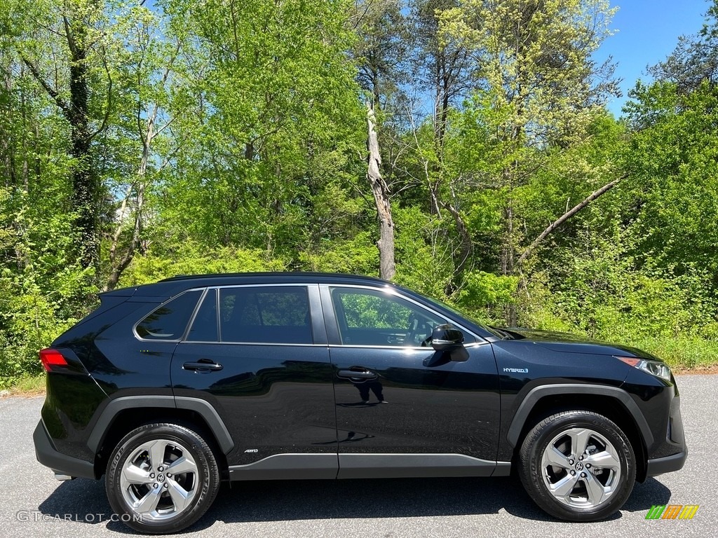 2021 RAV4 XLE AWD Hybrid - Midnight Black Metallic / Black photo #5