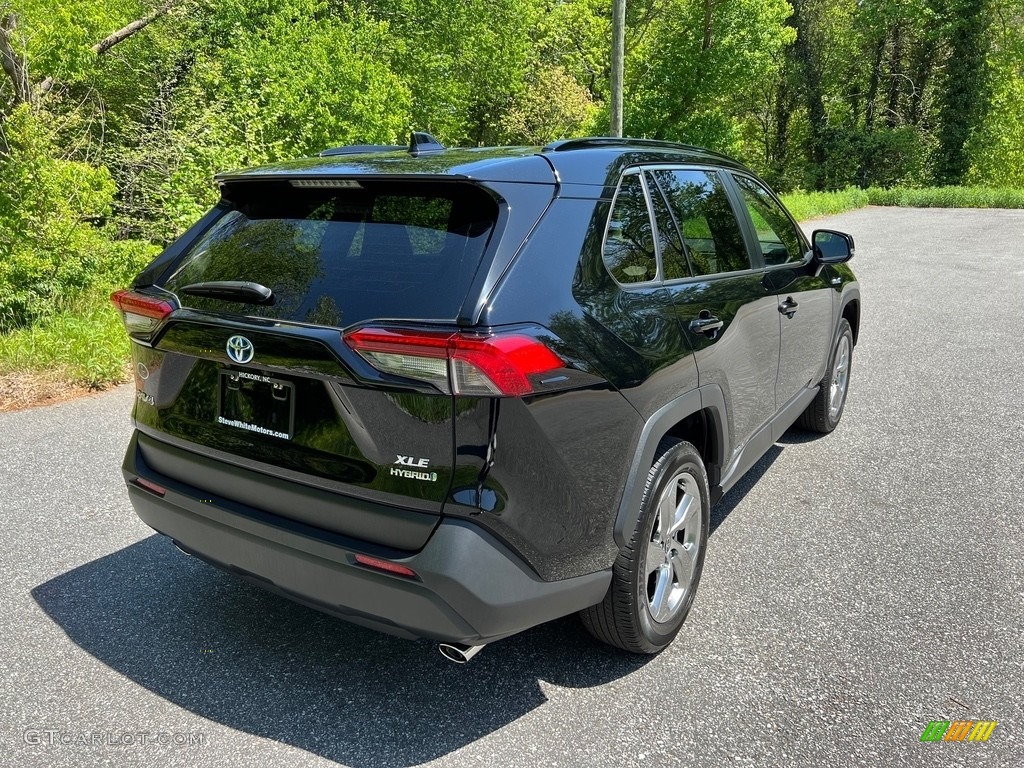 2021 RAV4 XLE AWD Hybrid - Midnight Black Metallic / Black photo #6