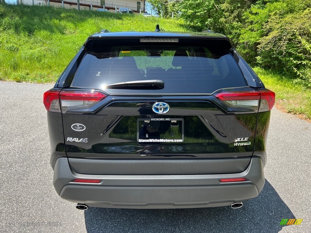 2021 RAV4 XLE AWD Hybrid - Midnight Black Metallic / Black photo #7