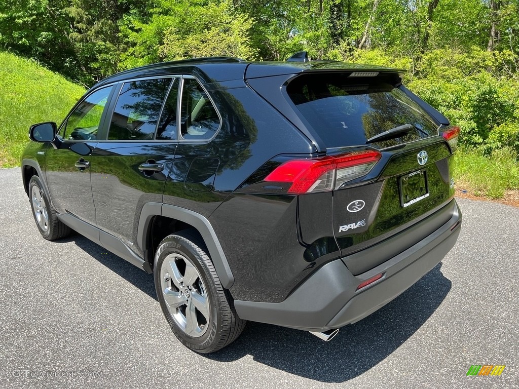 2021 RAV4 XLE AWD Hybrid - Midnight Black Metallic / Black photo #8