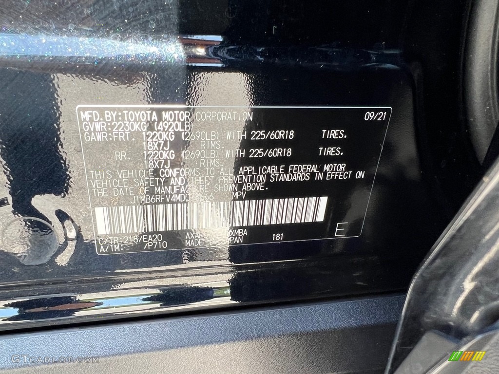 2021 RAV4 XLE AWD Hybrid - Midnight Black Metallic / Black photo #30