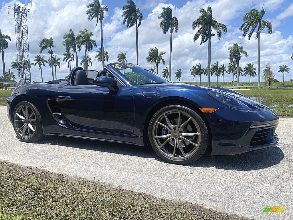 Night Blue Metallic 2019 Porsche 718 Boxster Standard 718 Boxster Model Exterior Photo #145991385