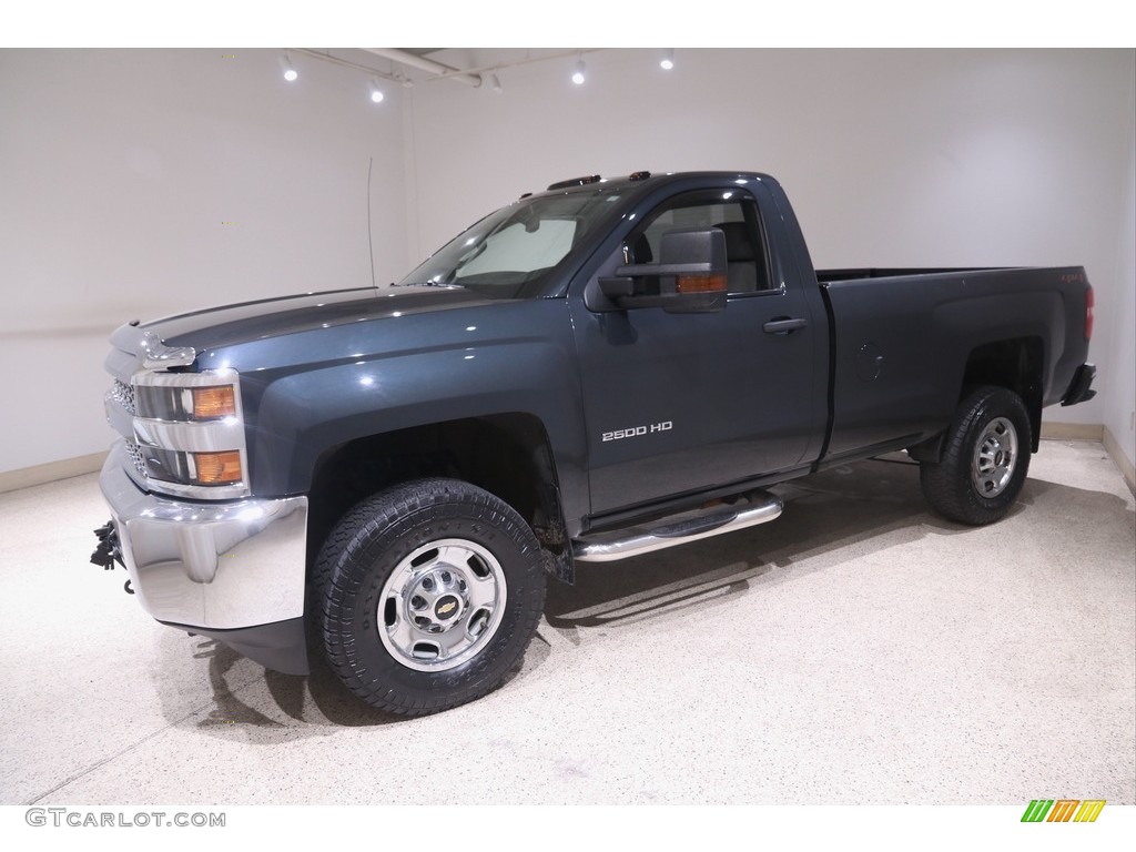 2019 Silverado 2500HD Work Truck Regular Cab 4WD - Graphite Metallic / Dark Ash/Jet Black photo #3