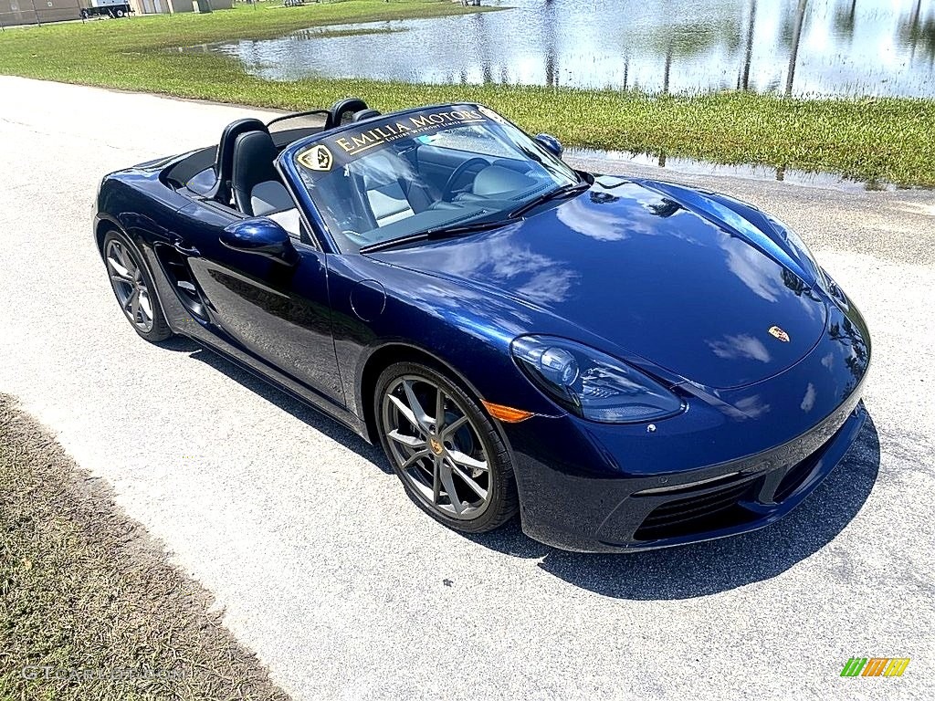 2019 718 Boxster  - Night Blue Metallic / Black/Chalk photo #3