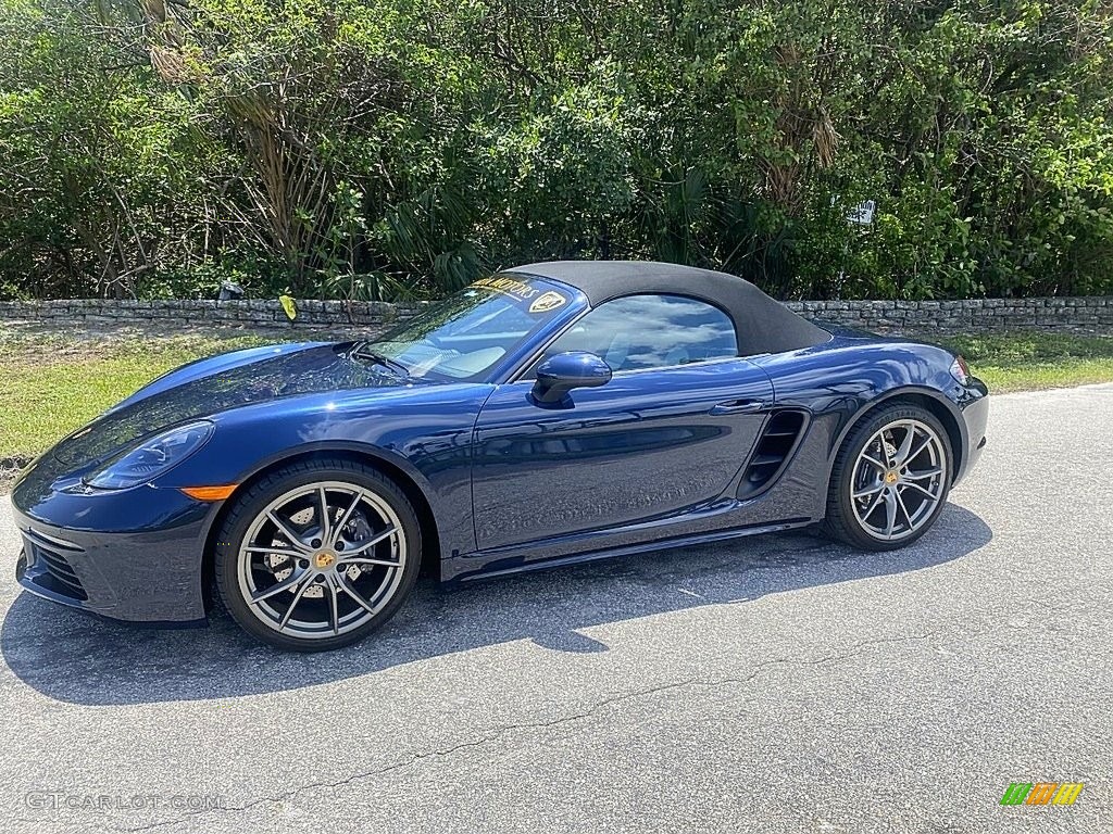 2019 718 Boxster  - Night Blue Metallic / Black/Chalk photo #10