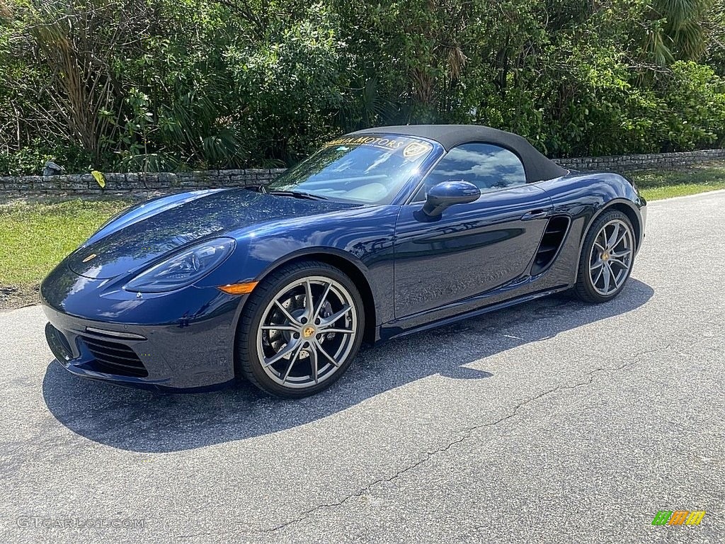 Night Blue Metallic 2019 Porsche 718 Boxster Standard 718 Boxster Model Exterior Photo #145991628