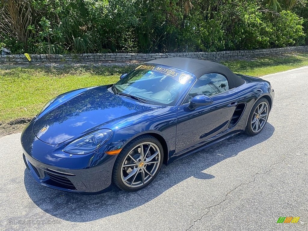 Night Blue Metallic 2019 Porsche 718 Boxster Standard 718 Boxster Model Exterior Photo #145991820