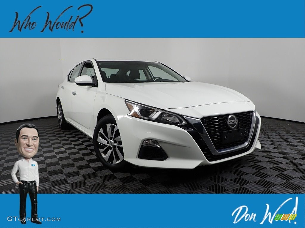 2019 Altima S AWD - Glacier White / Charcoal photo #1