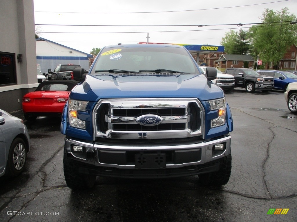 2017 F150 XLT SuperCrew 4x4 - Lightning Blue / Light Camel photo #23