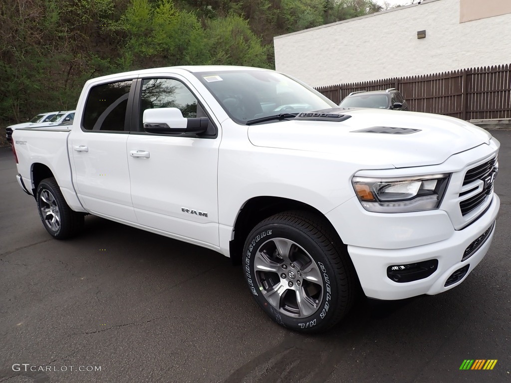 Bright White 2023 Ram 1500 Laramie Crew Cab 4x4 Exterior Photo #145996140