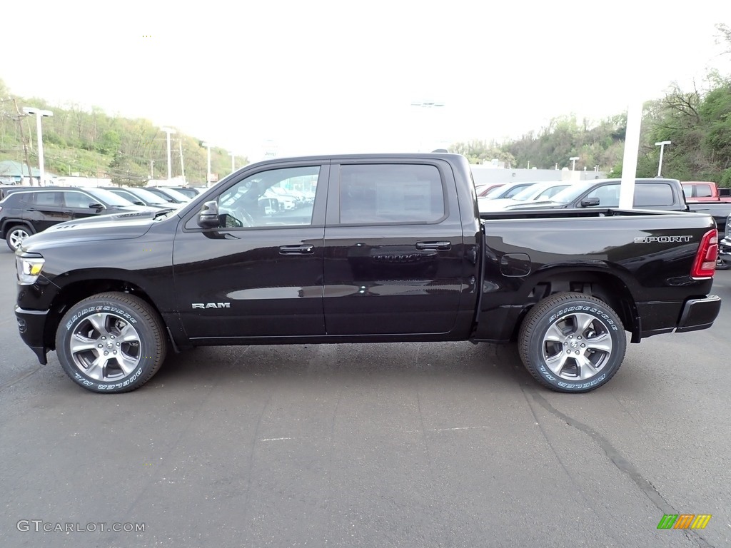 Diamond Black Crystal Pearl 2023 Ram 1500 Laramie Crew Cab 4x4 Exterior Photo #145996287
